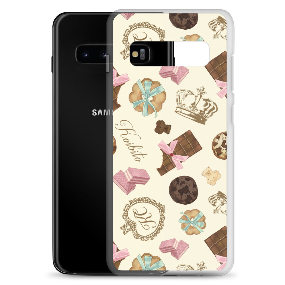 Stylish Royal Cookie Samsung® Clear Case featuring a fun cookie design, perfect for protection and flair.