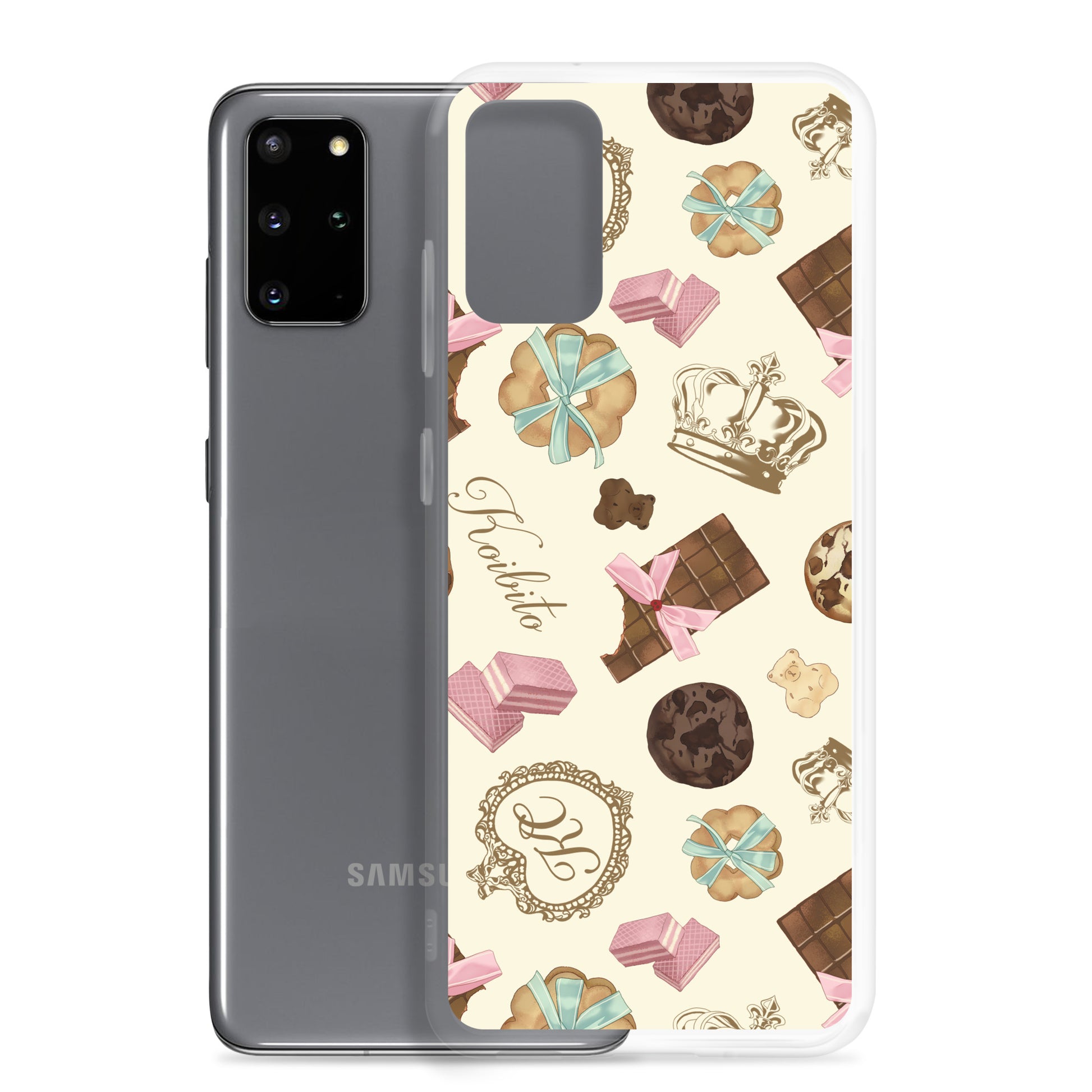 Stylish Royal Cookie Samsung® Clear Case featuring delightful cookie designs, perfect for protecting your phone.