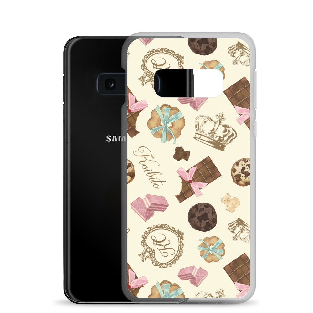 Stylish Royal Cookie Samsung® Clear Case featuring delightful cookie designs, perfect for protecting your phone.