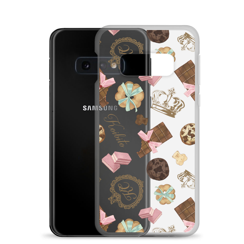 Sleek Royal Cookie Samsung® Clear Case featuring fun cookie designs, protecting your phone from scratches and dirt.