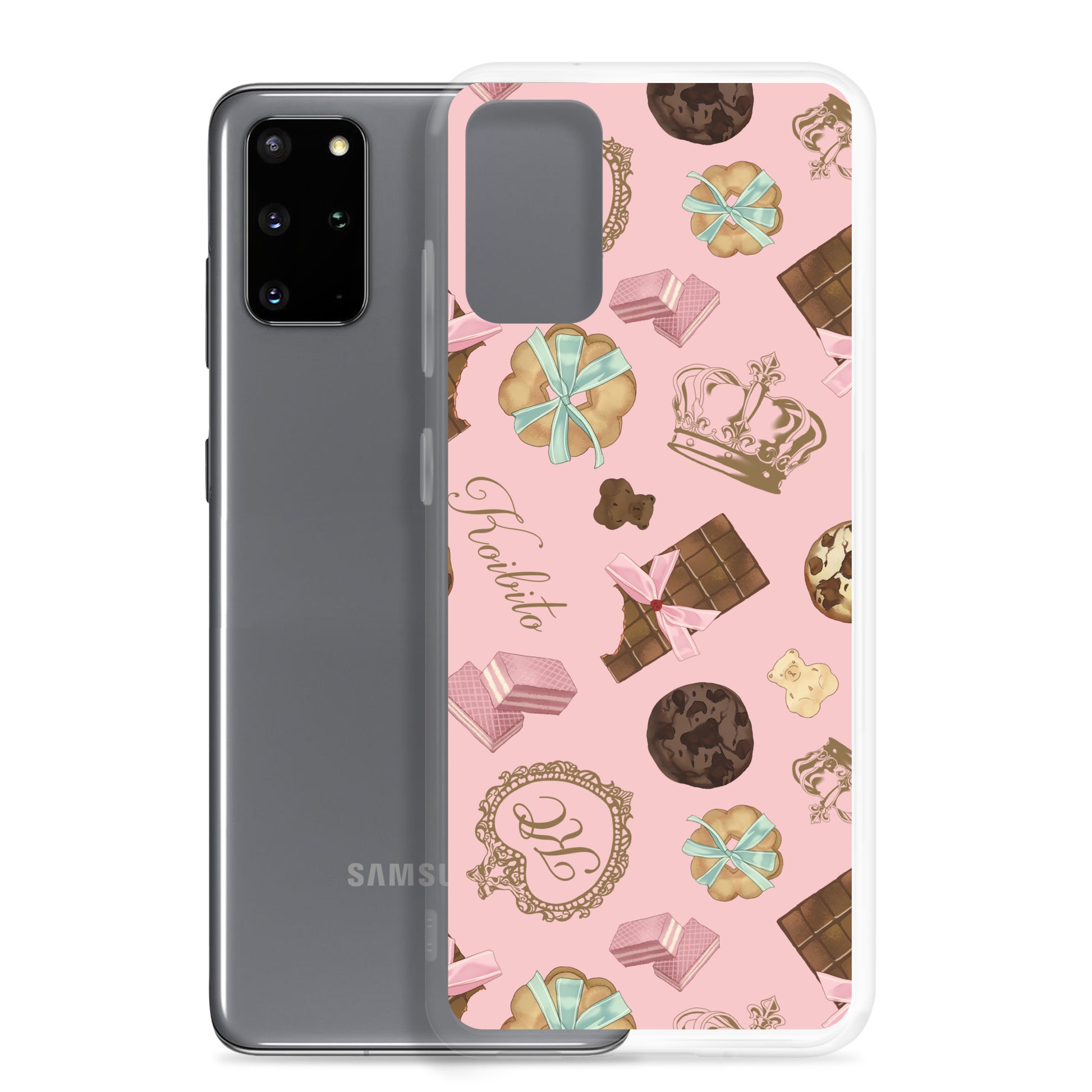 Stylish Royal Cookie Samsung® Clear Case featuring delightful cookie designs, perfect for phone protection and flair.