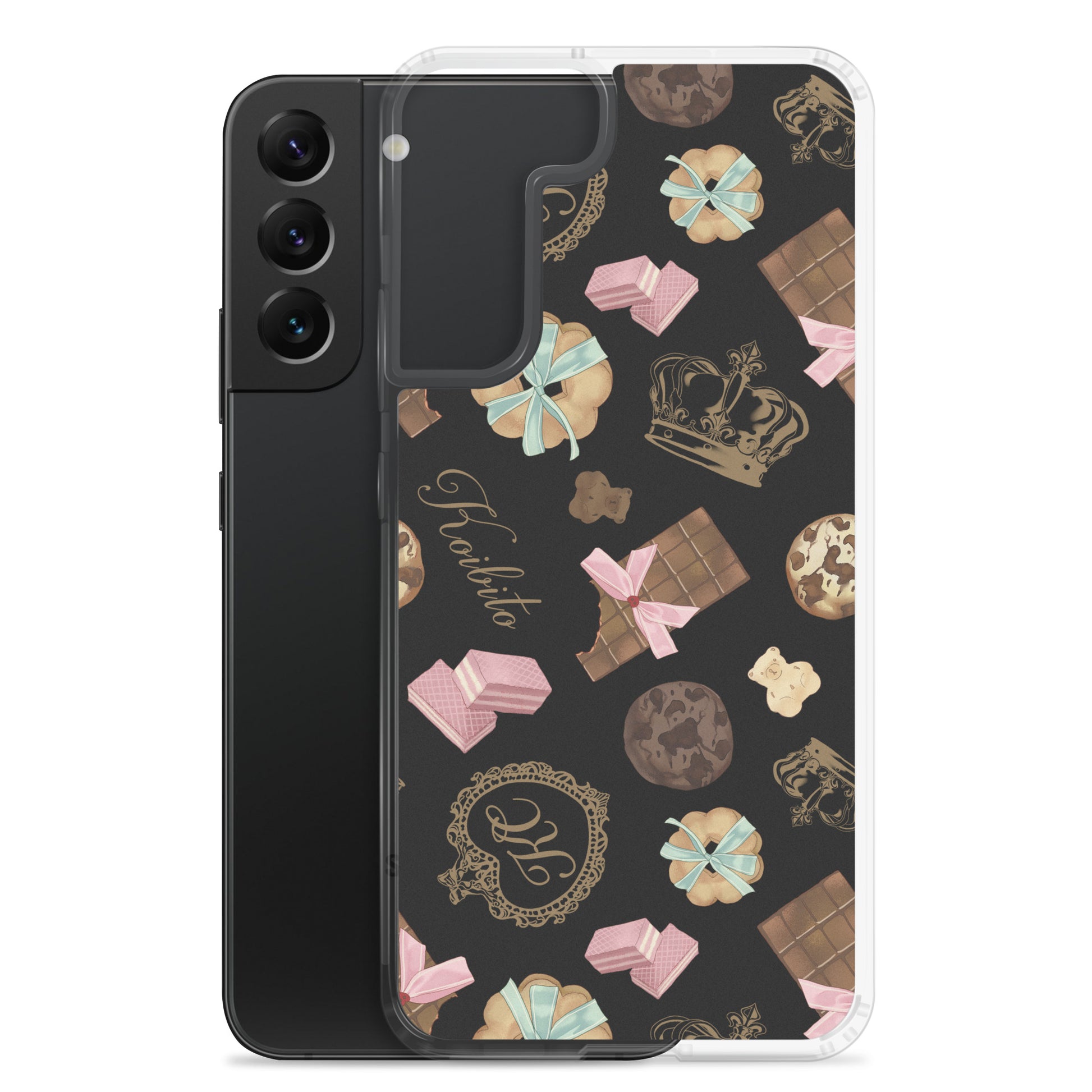 Protect your phone in style with the Royal Cookie Samsung® Clear Case, featuring a fun cookie design.