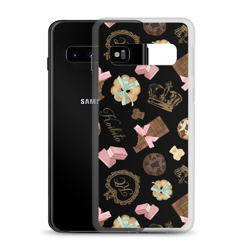 Royal Cookie Samsung® Clear Case featuring a fun cookie design, perfect for protecting your phone in style.