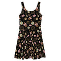 Flared Royal Cookie Skater Dress featuring a playful cookie and chocolate pattern, perfect for casual outings.