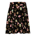 Flattering Royal Cookie Skater Skirt features a playful design of chocolates and cookies, perfect for any occasion.