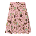 Flattering Royal Cookie Skater Skirt with a fun cookie print, perfect for any casual occasion.