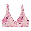 Sakura Padded Bikini Top features a vibrant floral design, perfect for spring and easy to mix and match.