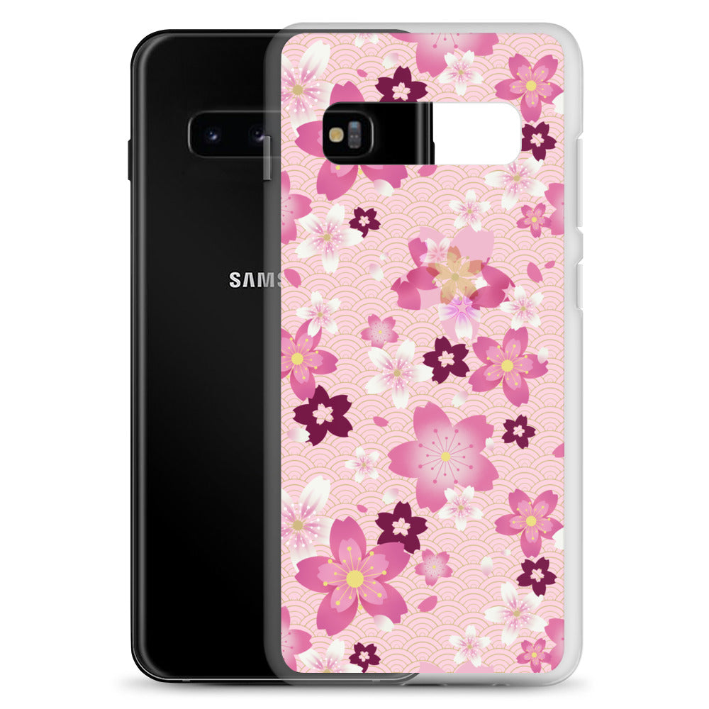 Sakura Samsung® Clear Case showcases elegant cherry blossoms, providing stylish protection for your Galaxy S10.