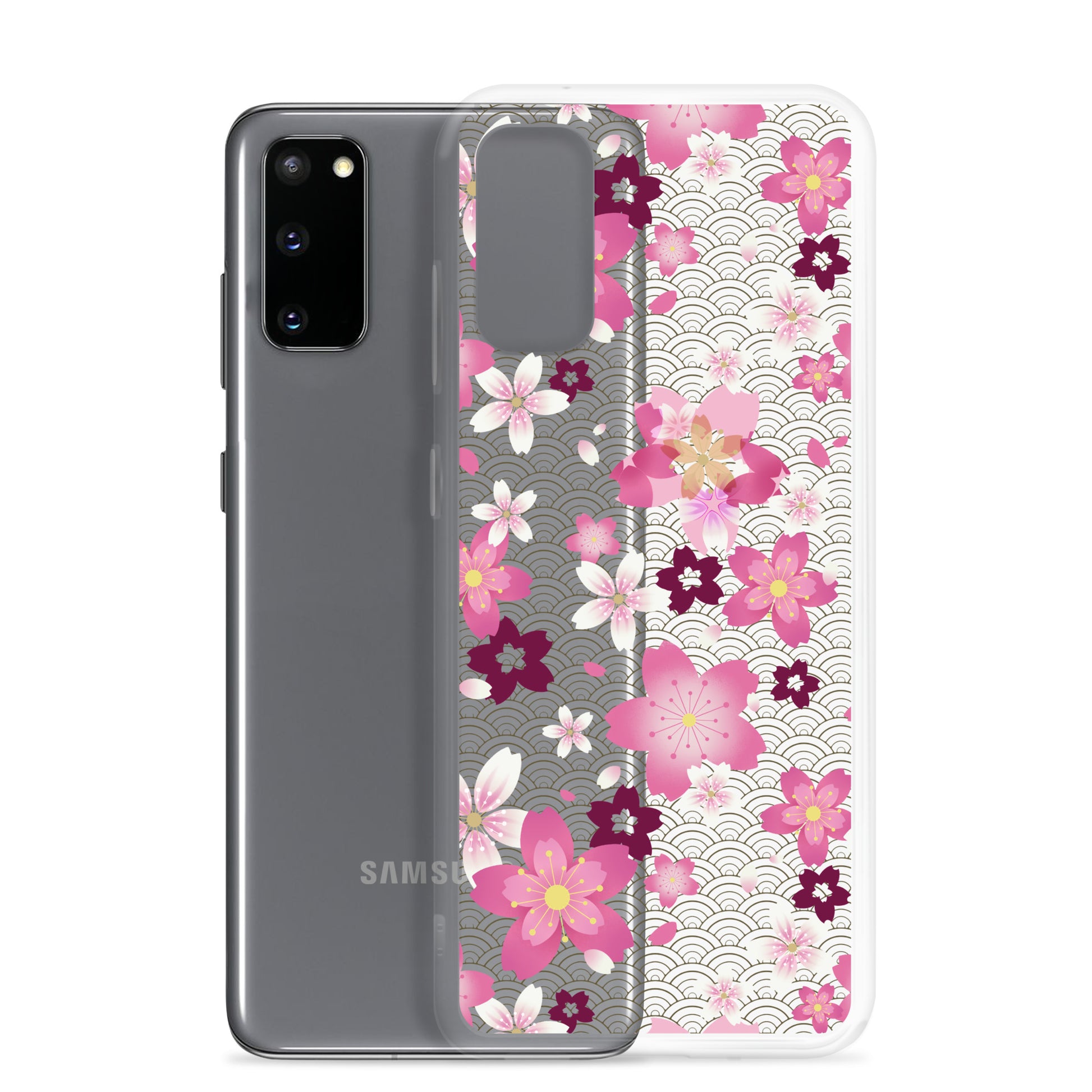 Sakura Samsung® Clear Case features elegant floral designs, offering stylish protection for your Samsung phone.