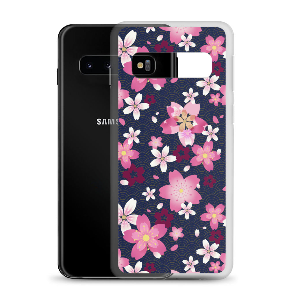 Sakura Samsung® Clear Case features a vibrant floral design, offering stylish protection for your Samsung Galaxy.