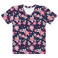 Sakura T-shirt features a vibrant floral pattern, perfect for spring outings and everyday comfort.