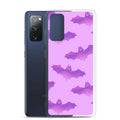 Aensland Samsung® Clear Case featuring playful bat design, perfect for protecting your phone in style.
