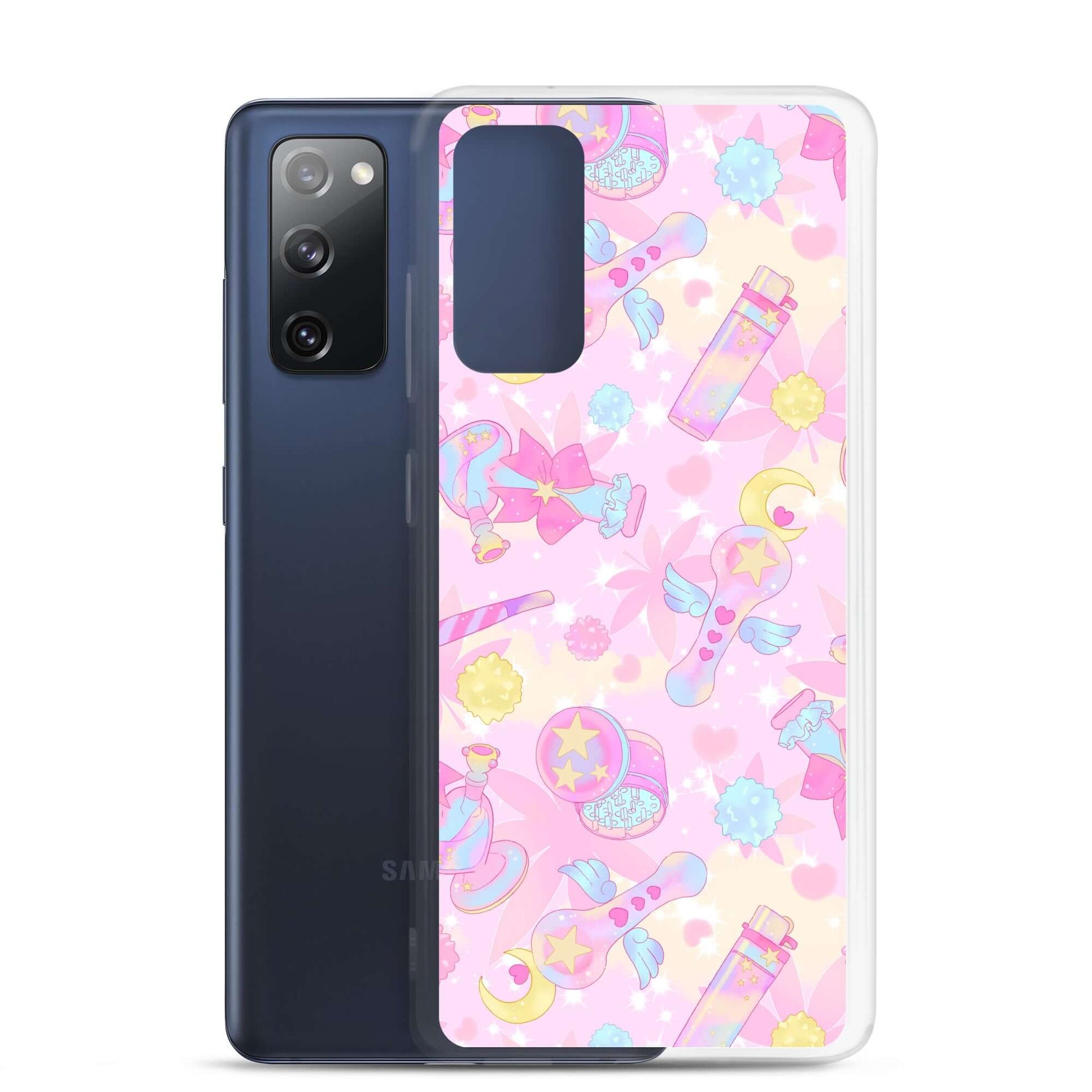 Showcase your style with the Indica Magica Samsung® Clear Case, perfect for protection and kawaii aesthetics.
