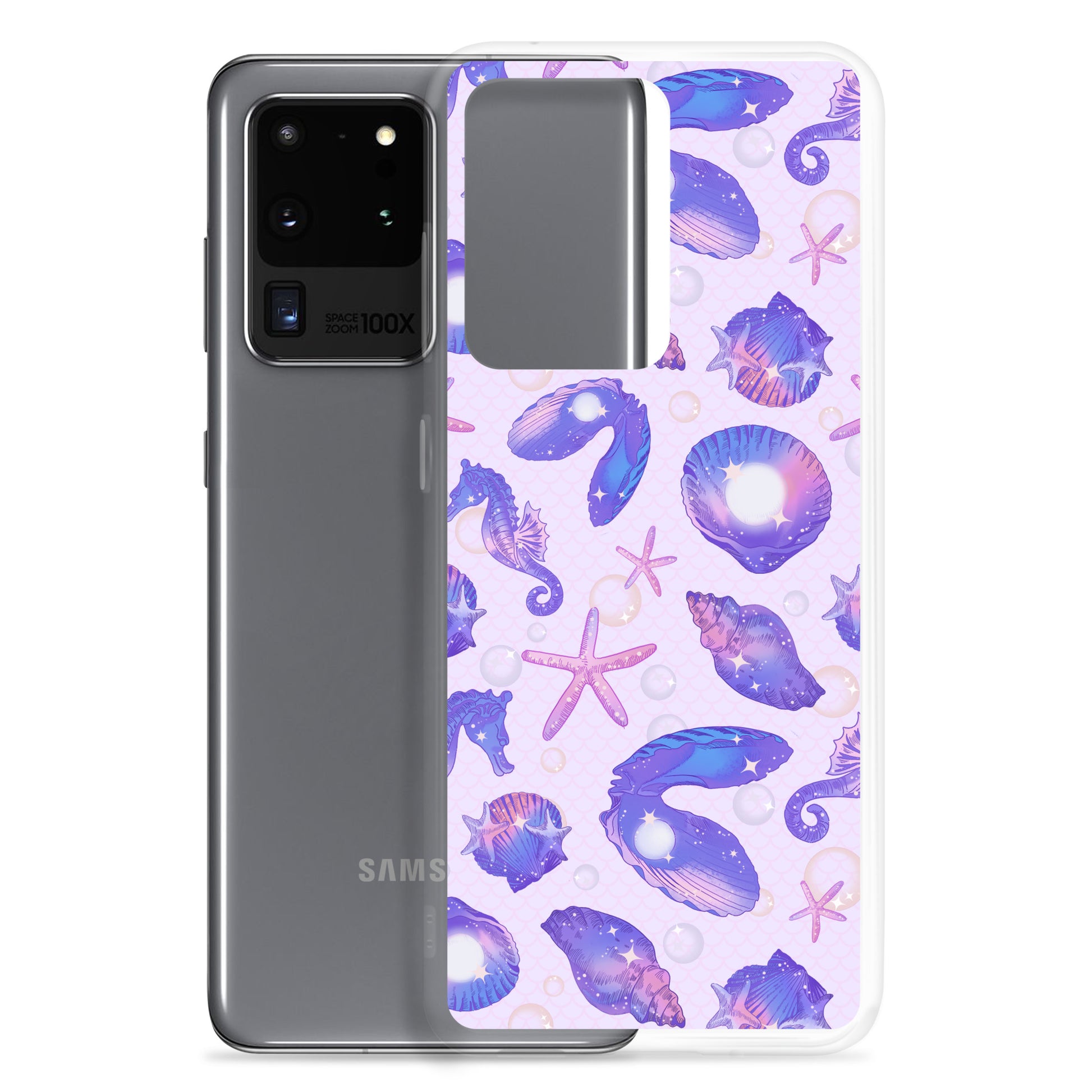 Showcase your style with the Sea Princess Samsung® Clear Case, featuring vibrant seashells and stars for ultimate protection.