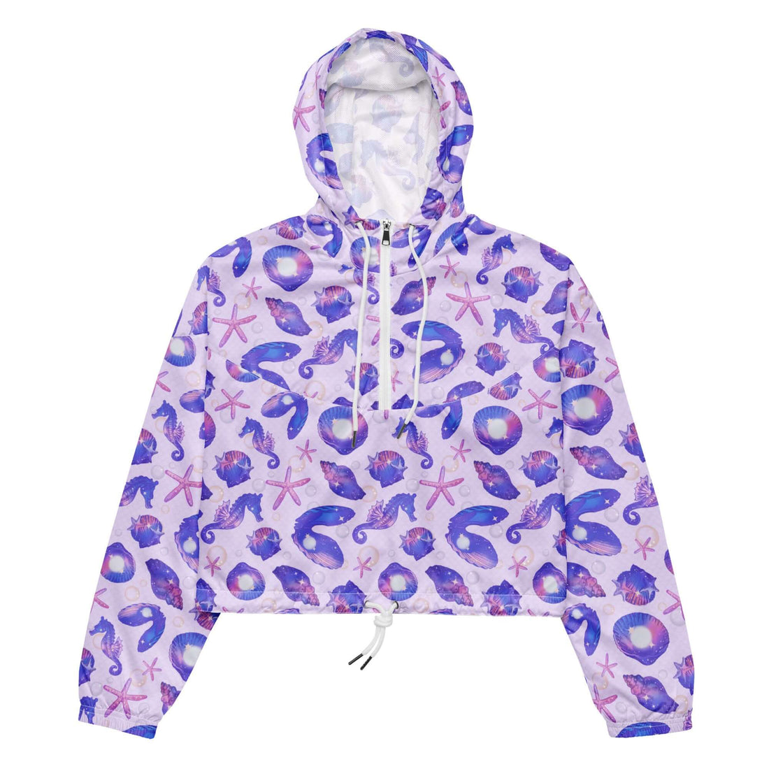 Lightweight and waterproof, the Sea Princess cropped windbreaker is perfect for stylish outdoor adventures.