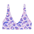 Sparkle this summer in the Sea Princess Padded Bikini Top, featuring a playful seashell pattern for a trendy look.