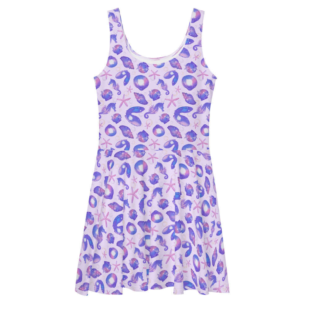 Discover the Sea Princess Skater Dress, perfect for summer with its soft fabric and flared skirt design.