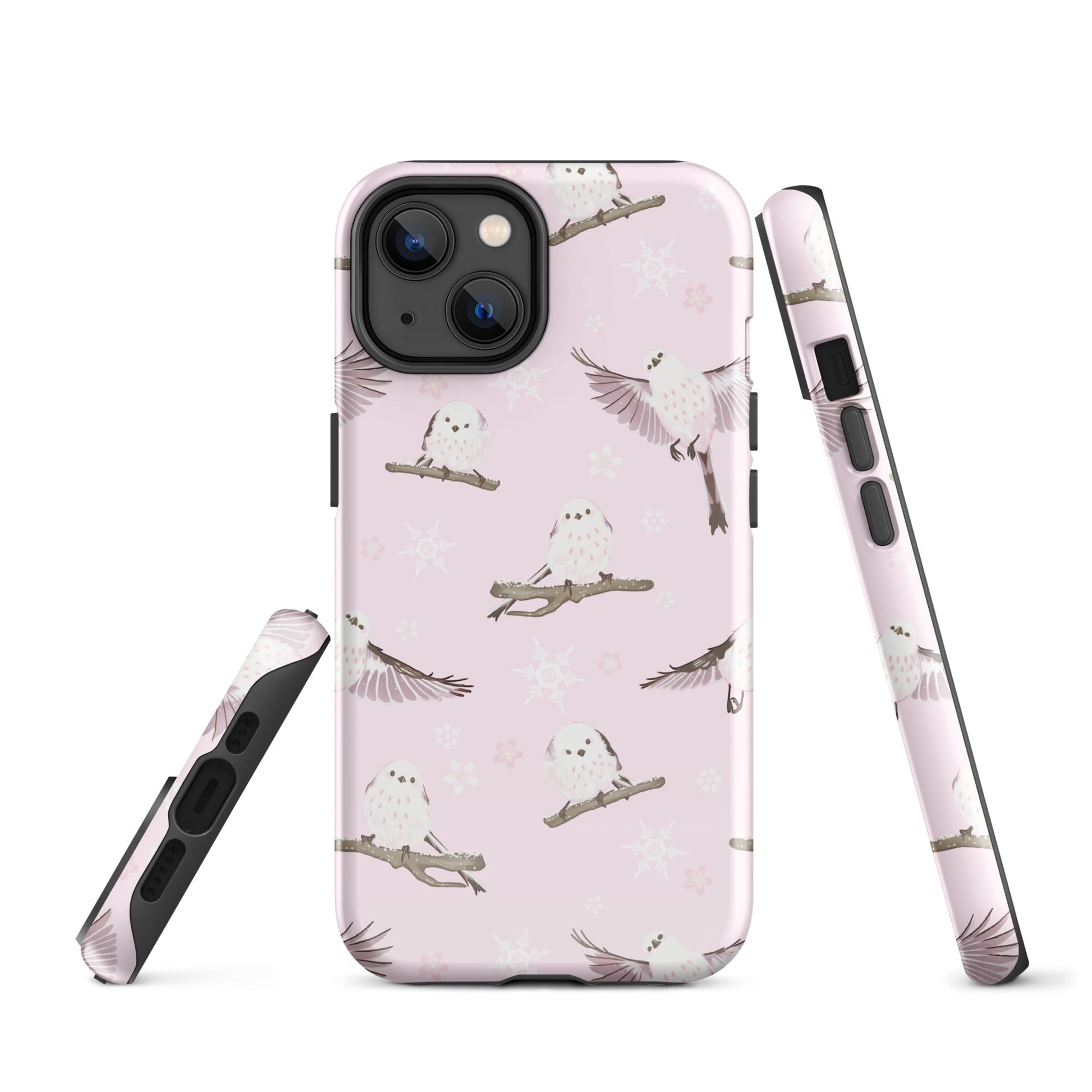 Durable Snow Bird iPhone® Tough Case with stylish owl design, combining impact resistance and fashionable protection.
