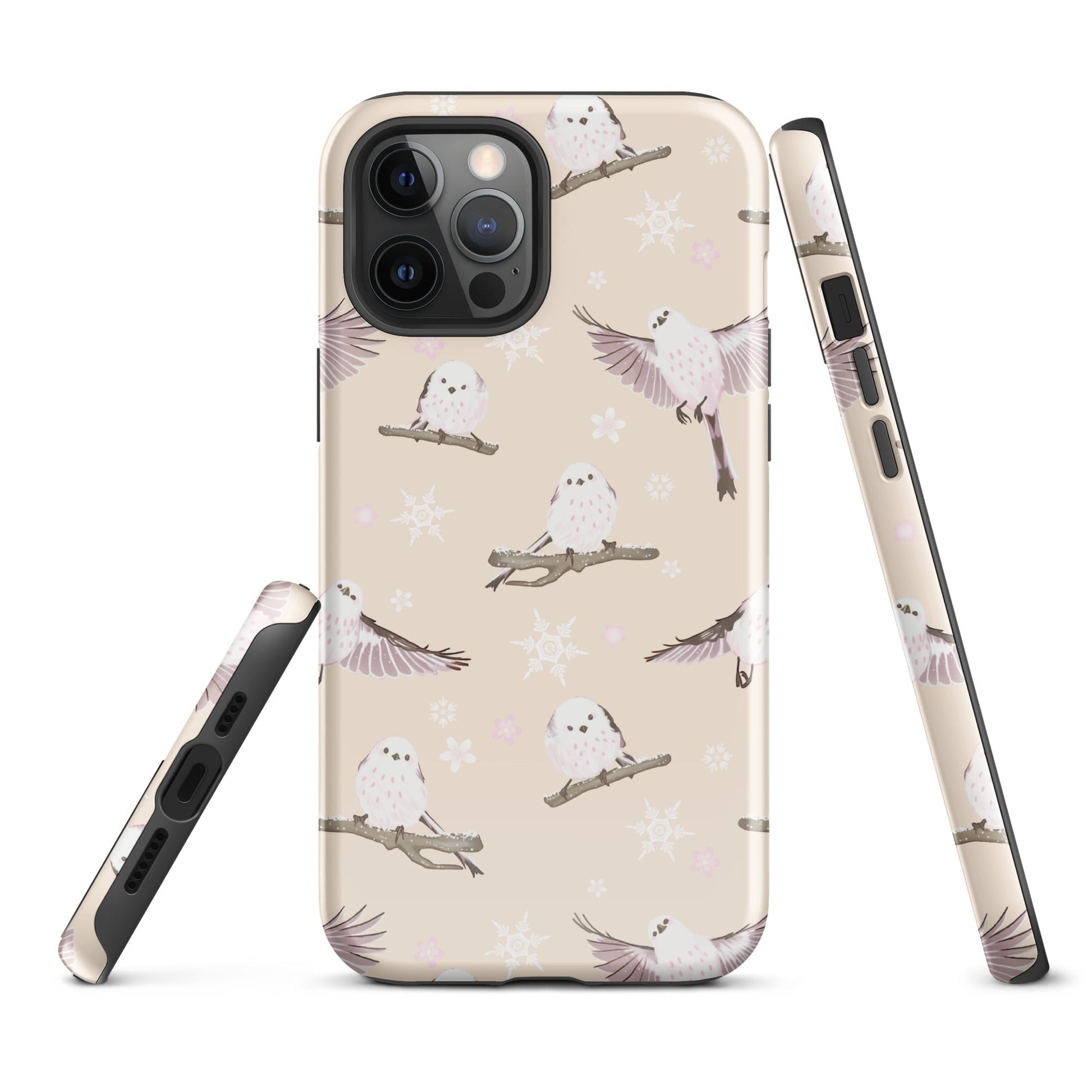 Stylish Snow Bird iPhone® Tough Case with impact-resistant design, perfect for protecting your phone year-round.