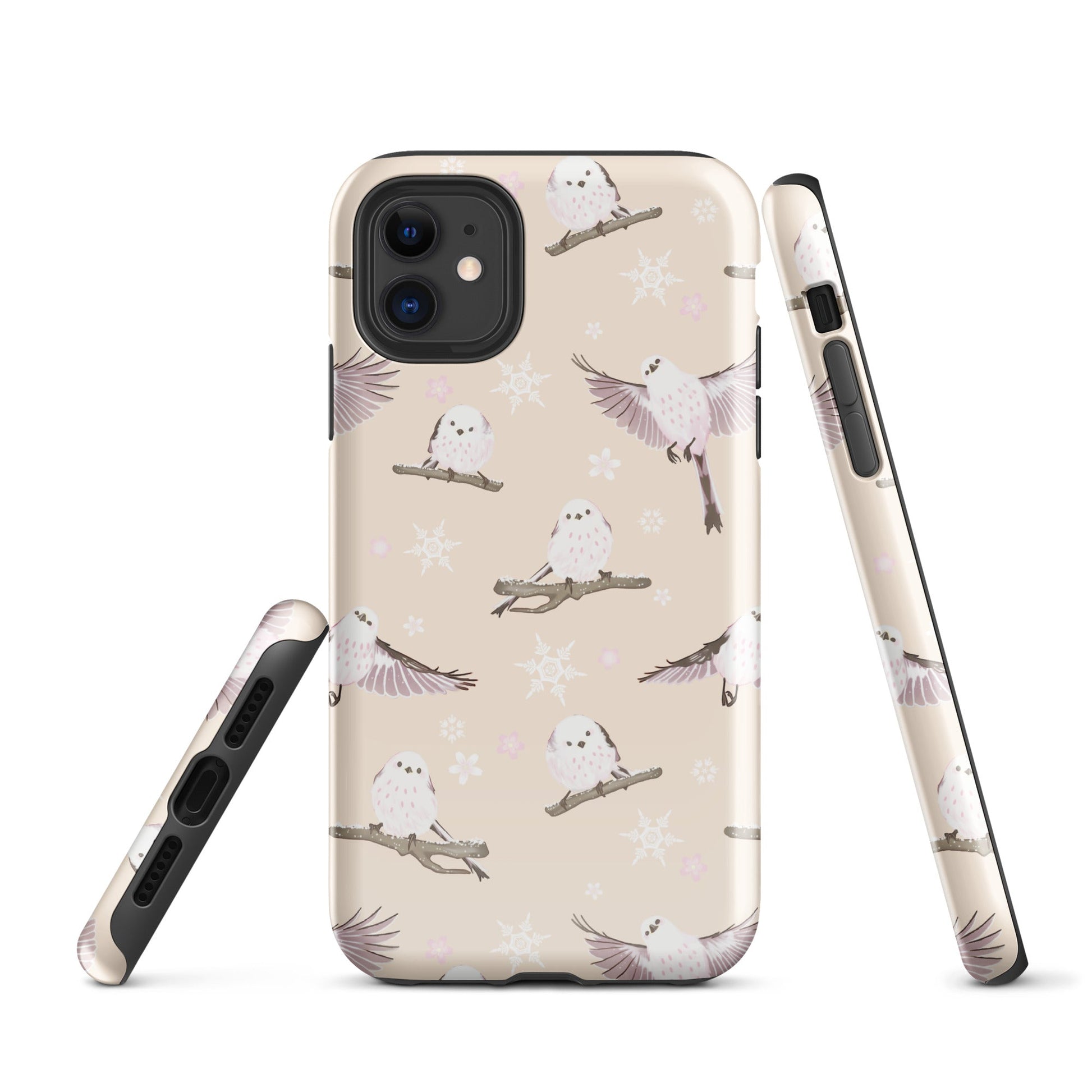 Stylish Snow Bird iPhone® Tough Case featuring durable design and impact-resistant materials for ultimate phone protection.