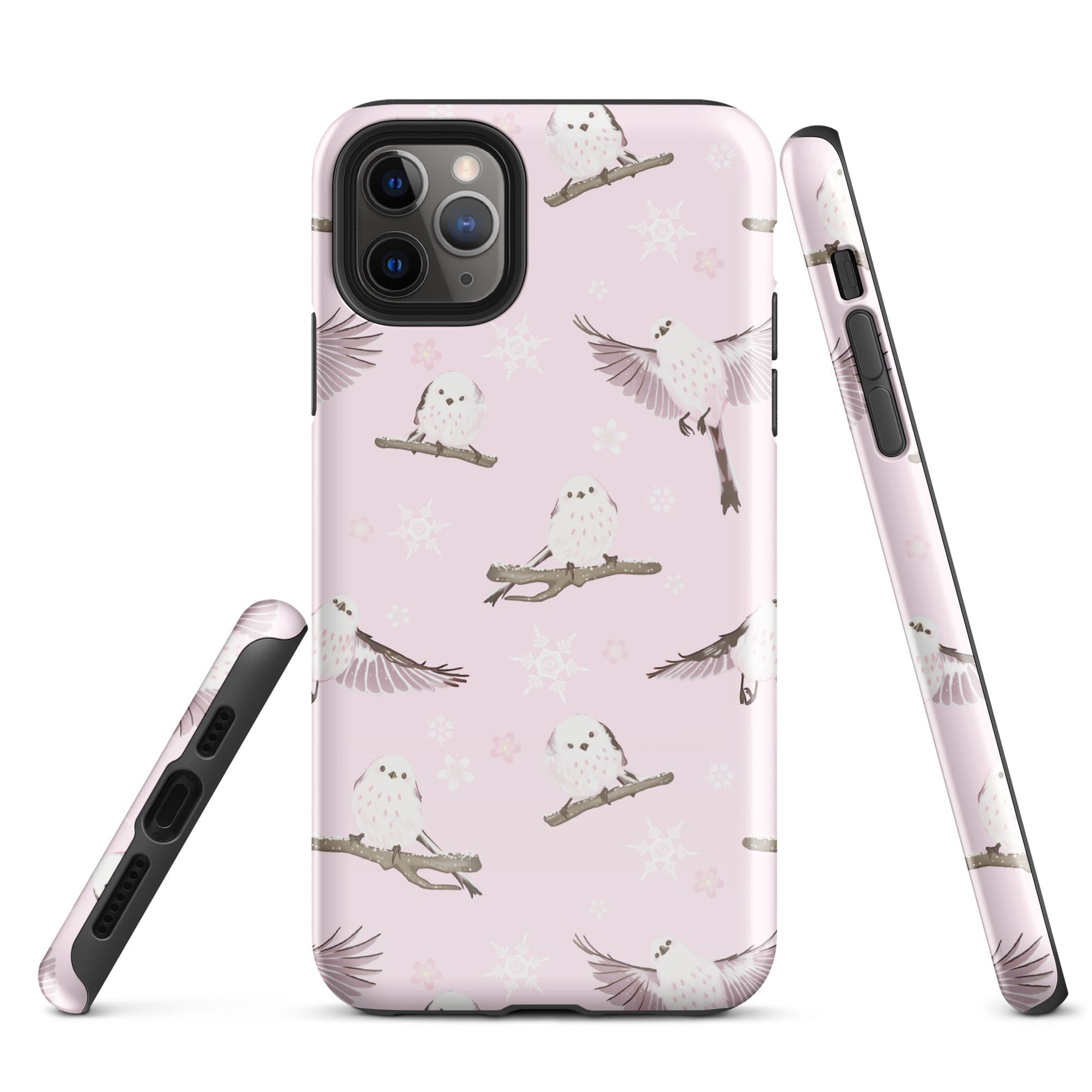 Stylishly protect your phone with the Snow Bird iPhone® Tough Case, featuring a durable design and charming bird pattern.
