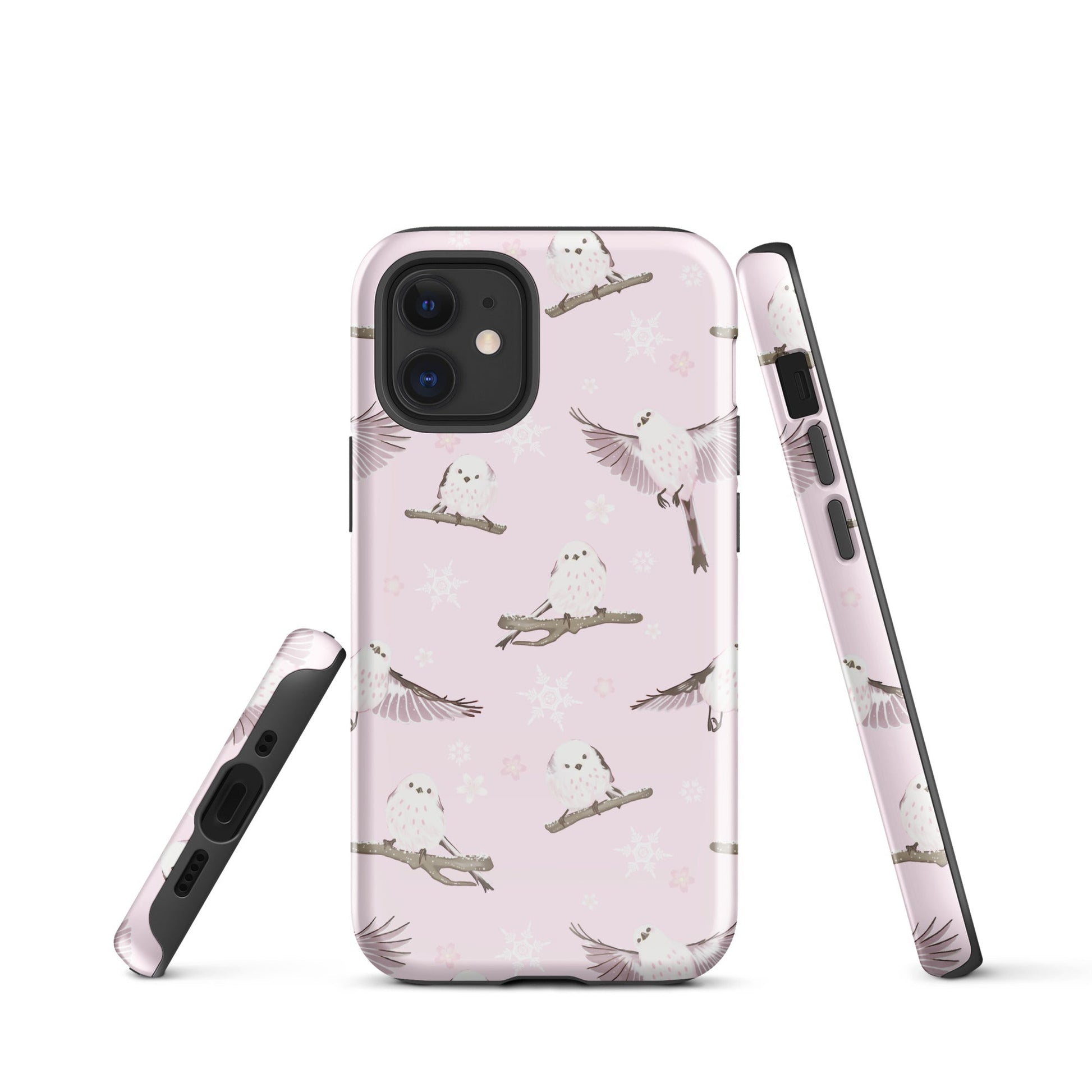 Stylish Snow Bird iPhone® Tough Case with durable dual-layer design, offering impact protection and fashionable aesthetics.