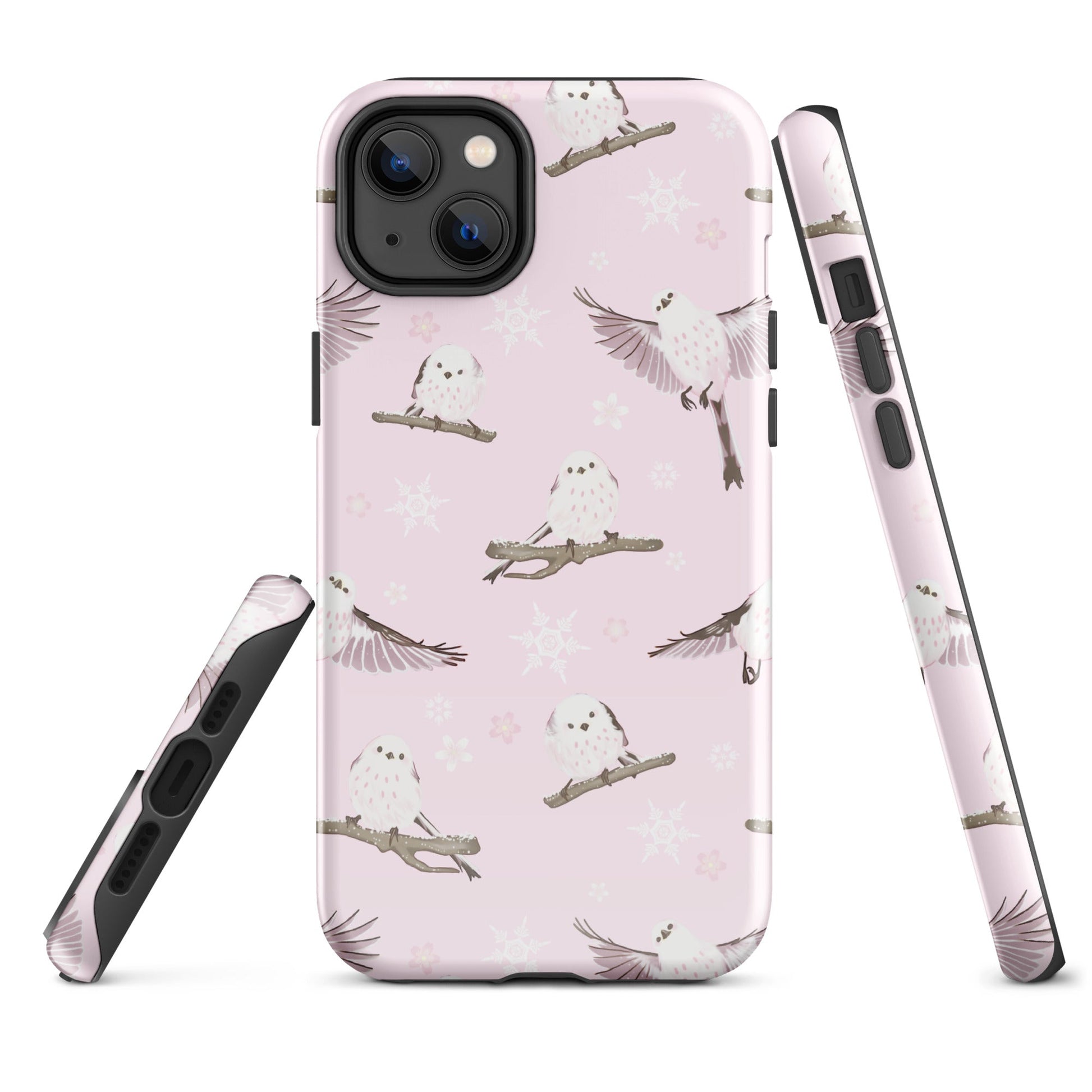 Durable Snow Bird iPhone® Tough Case features charming bird designs, offering style and protection for your device.