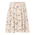 Cute Snow Bird Skater Skirt featuring pastel colors and a whimsical bird print, perfect for winter fashion.