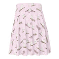 Soft pastel Snow Bird Skater Skirt featuring an adorable print, perfect for winter fashion at its finest.