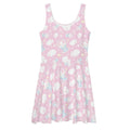 Cute Snow Bunny Skater Dress featuring fluffy bunnies, perfect for playful, girly outfits and comfortable wear.