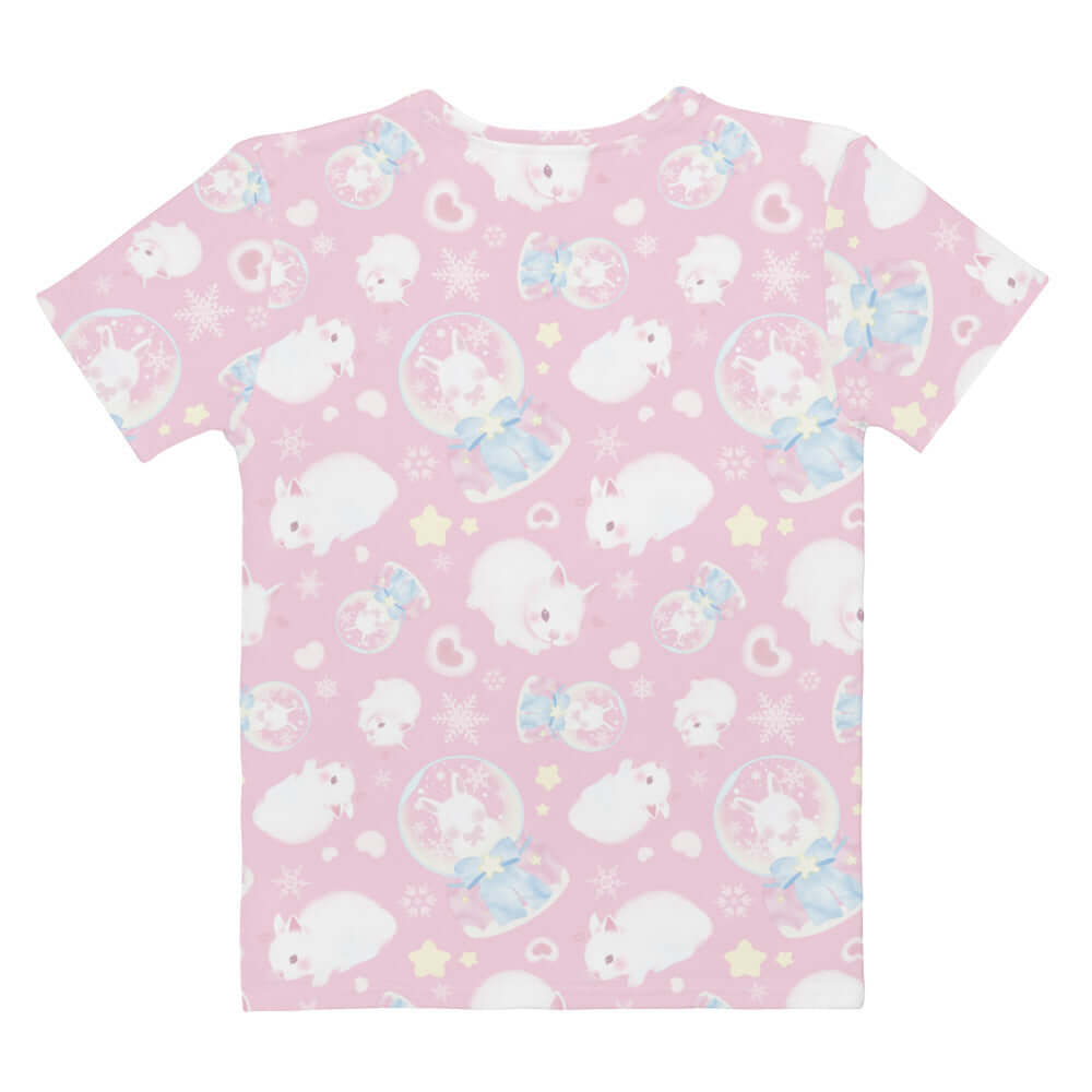 Soft and stylish Snow Bunny T-shirt in pink, perfect for lounging, workouts, or bedtime comfort.