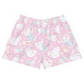Cute and comfy Snow Kitten Athletic Short Shorts featuring playful cat prints and pockets for everyday wear.