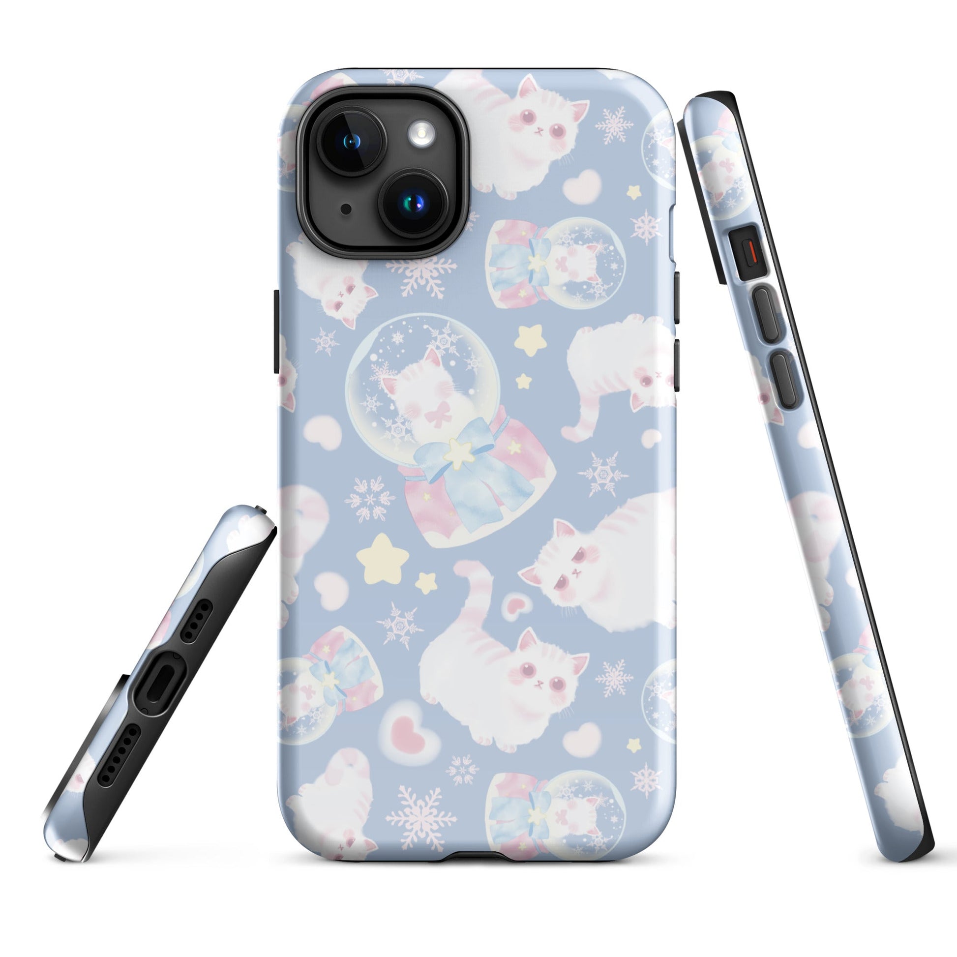 Snow Kitten iPhone® Tough Case features a charming design with durable protection for your phone. Stay stylish year-round!