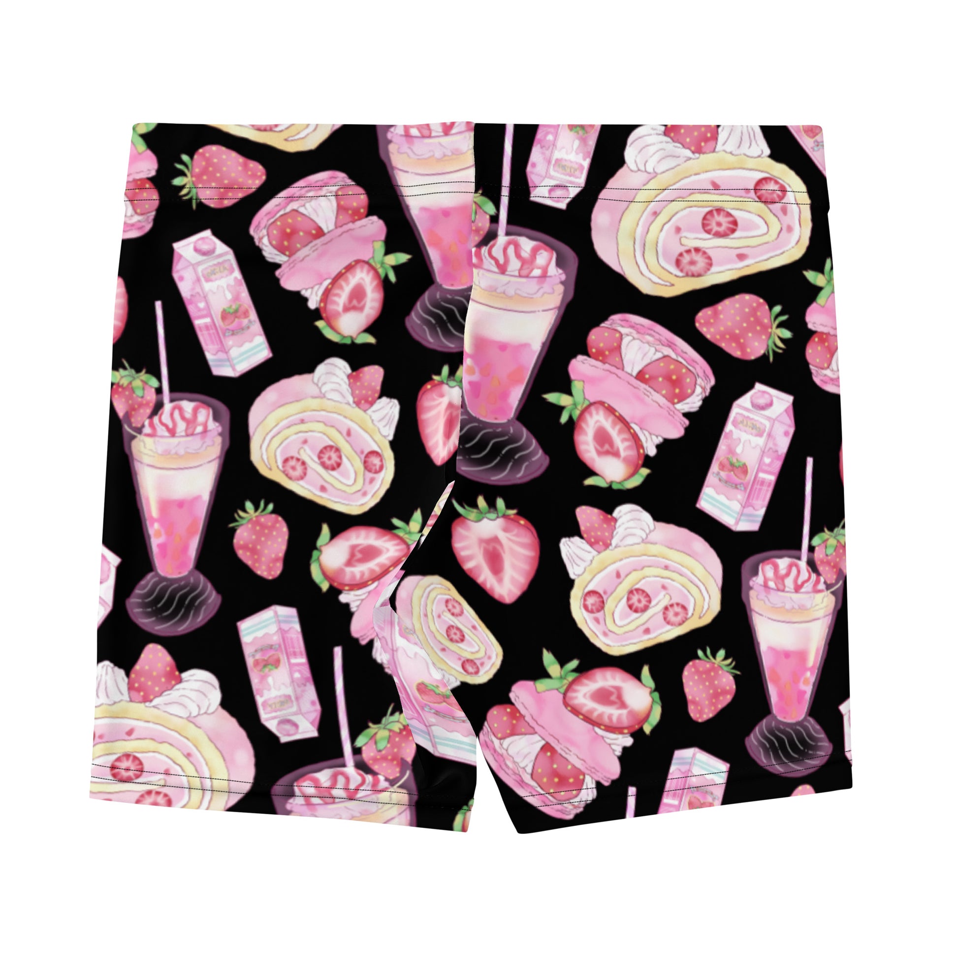 Stylish Strawberry Shorts featuring a vibrant print, perfect for workouts or casual outings. Ideal for pairing with tops.