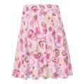 Sweet and stylish, the Strawberry Skater Skirt features a vibrant print and comfy elastic waistband for any occasion.