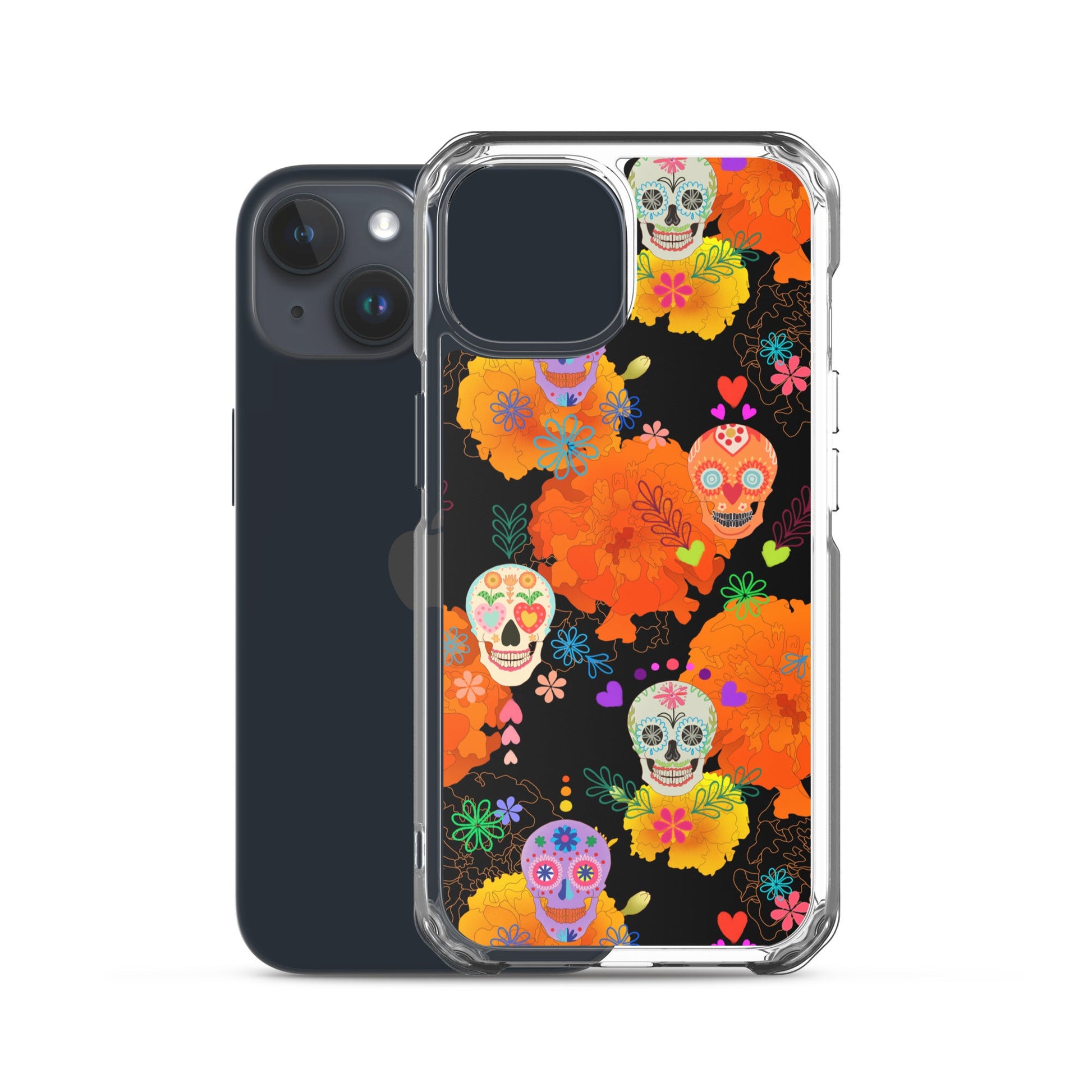 Protect your iPhone® stylishly with the Sugar Skull iPhone® Clear Case, featuring vibrant designs and flexible protection.