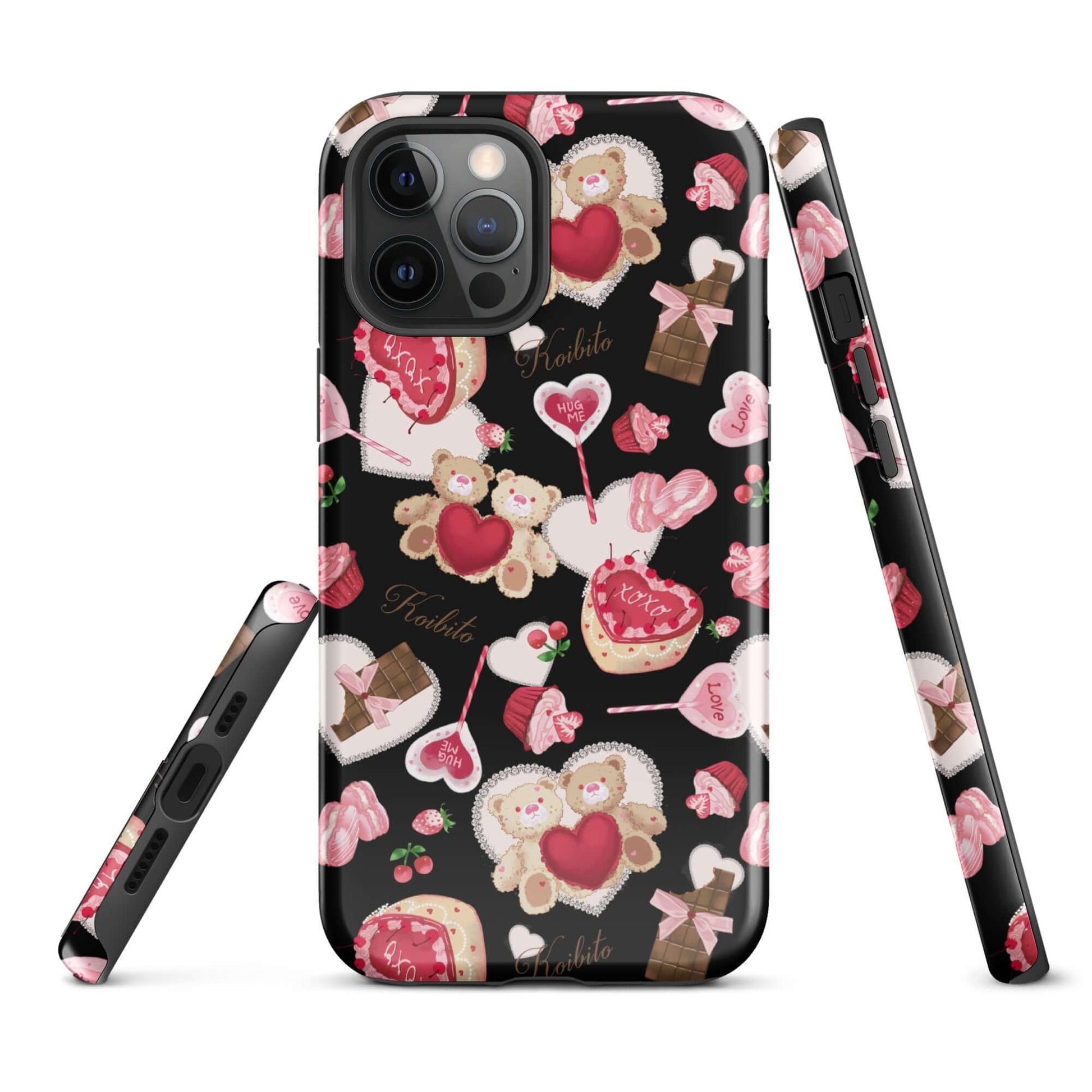 Stylish Sugar Sweetheart iPhone® Tough Case featuring cute designs and dual-layer protection for ultimate safety.