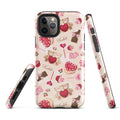 Stylish Sugar Sweetheart iPhone® Tough Case featuring adorable patterns, offering durable protection and chic design.