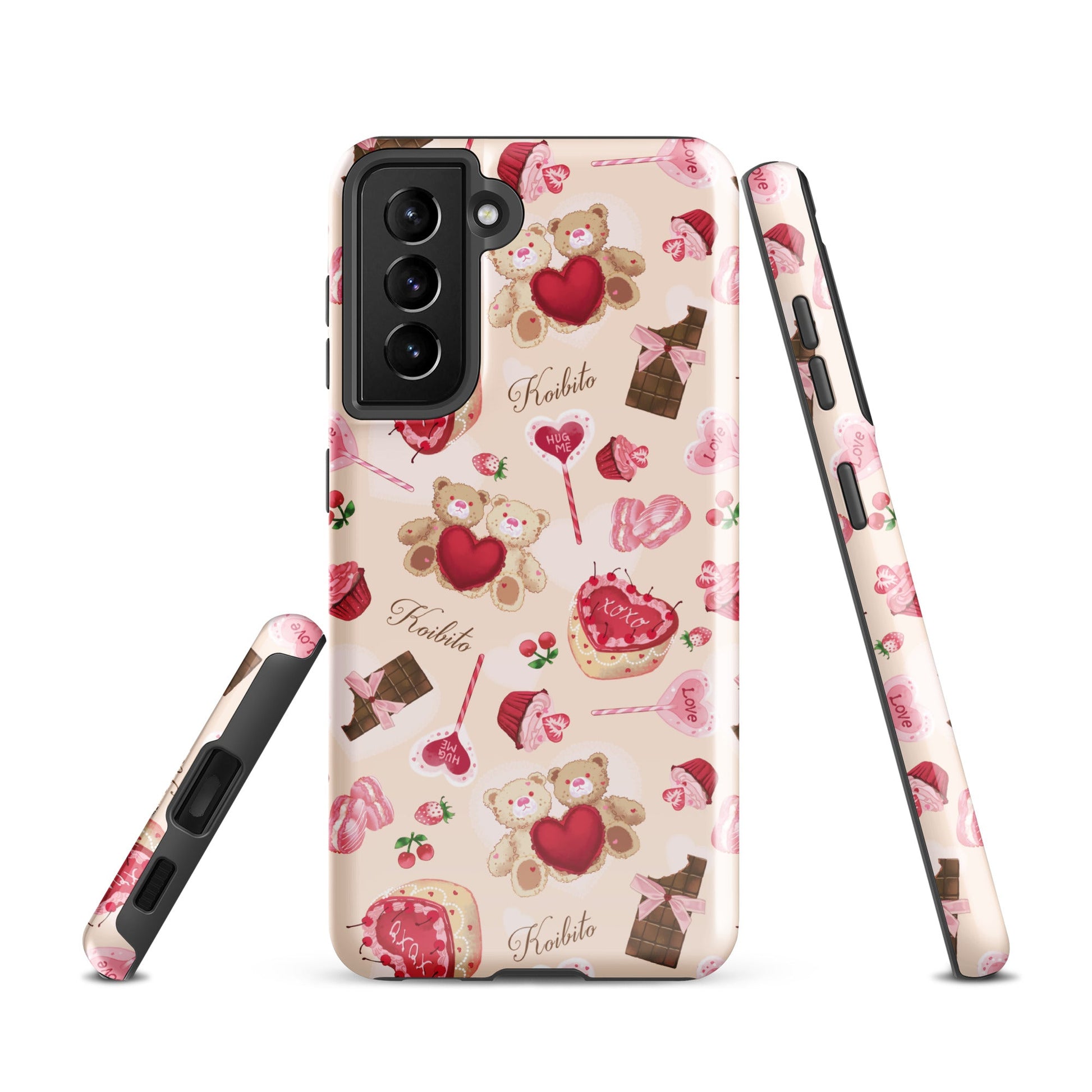 Stylish Sugar Sweetheart Samsung® Tough Case features a cute design, providing durable protection for your phone.