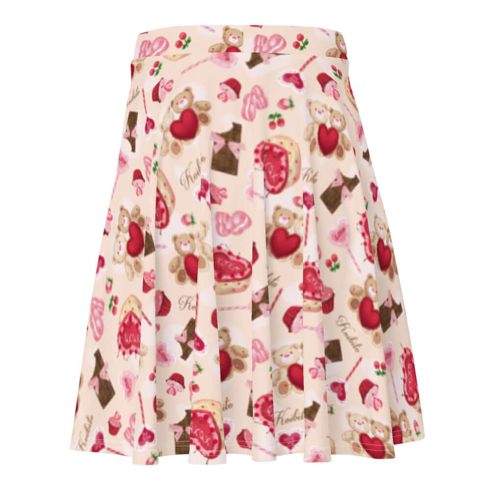 Flirty and fun, the Sugar Sweetheart Skater Skirt features a vibrant dessert print perfect for any occasion.