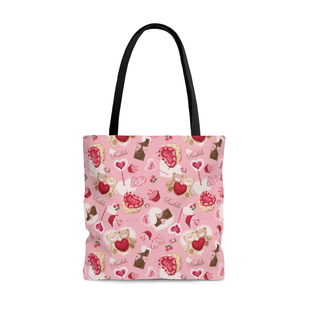 Stylish and cute, the Sugar Sweetheart Tote Bag (Pink) is perfect for Valentine's Day outings and everyday use.
