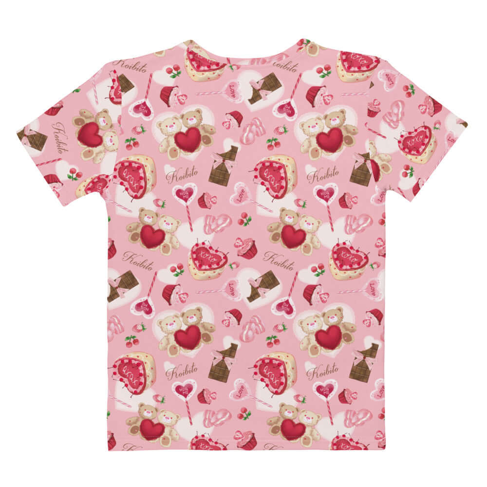 Sugar Sweetheart T-shirt features a playful pastel design, perfect for a sweet and stylish look.