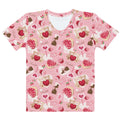 Cute pink Sugar Sweetheart T-shirt featuring a fun candy and treat print, perfect for a sweet, stylish look.