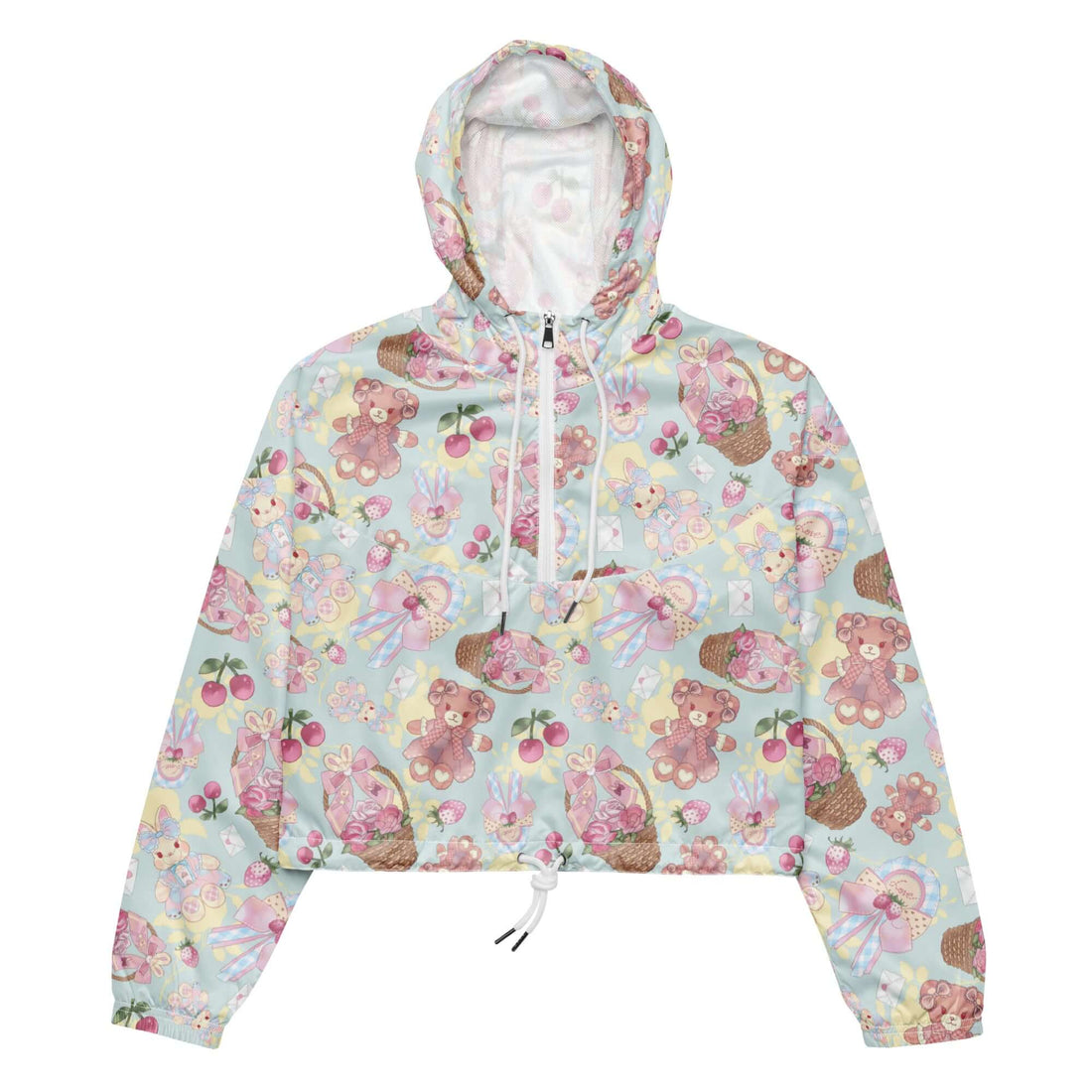 Stylish and lightweight, the Sweet Teddy cropped windbreaker is perfect for adventures with its waterproof design.