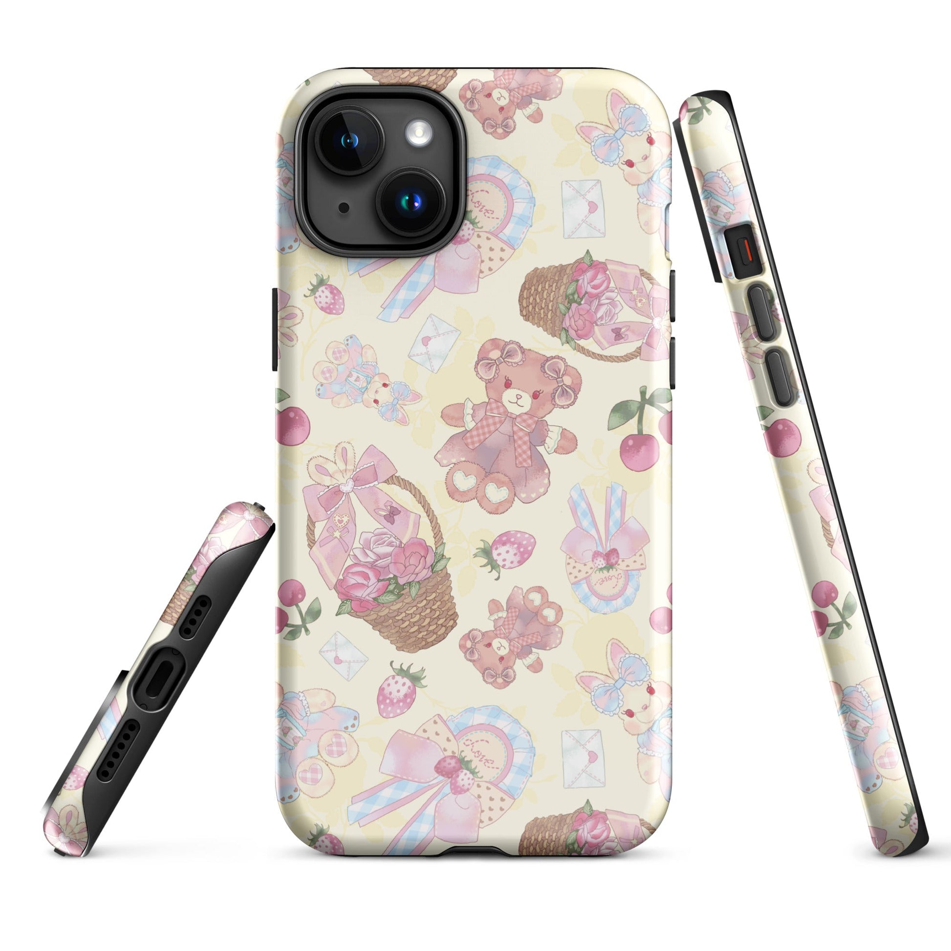 Stylish Sweet Teddy iPhone® Tough Case featuring cute teddy bear designs for fashionable phone protection.