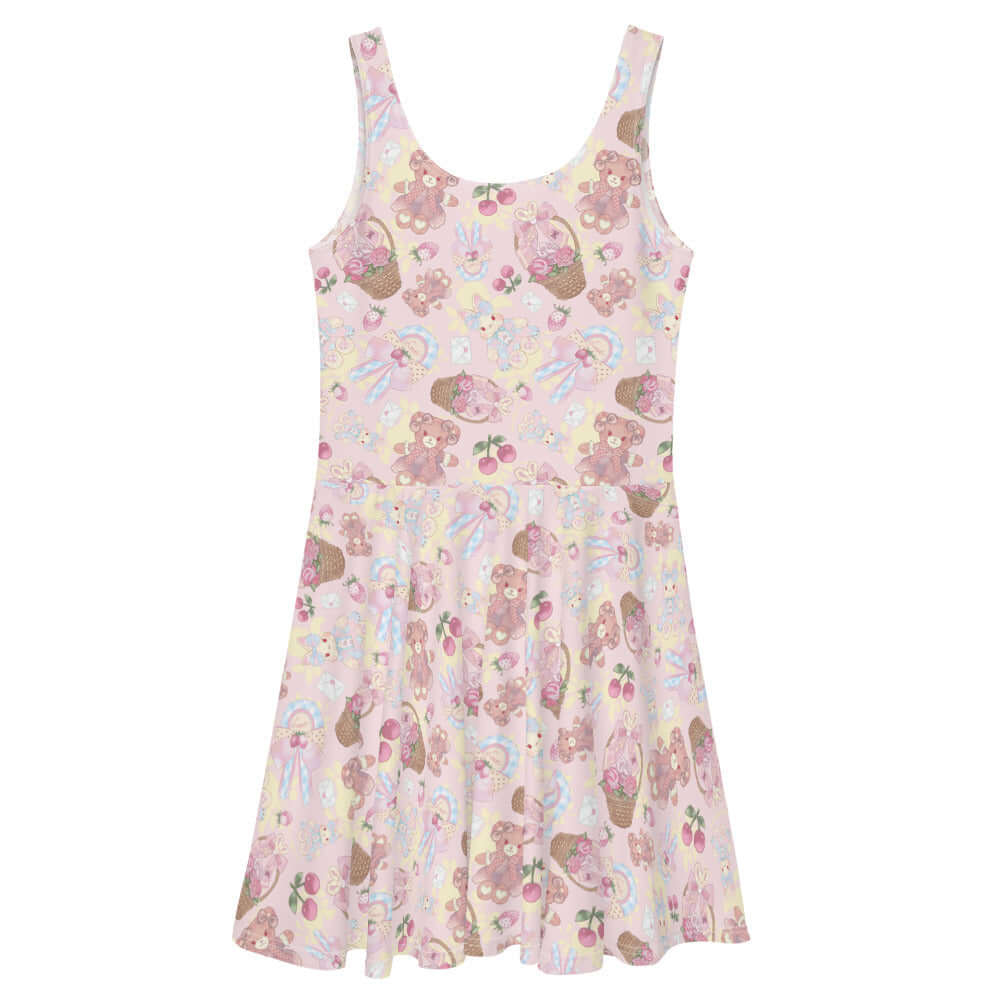 Sweet Teddy Skater Dress features vibrant colors and a flared skirt, perfect for showcasing your feminine style.