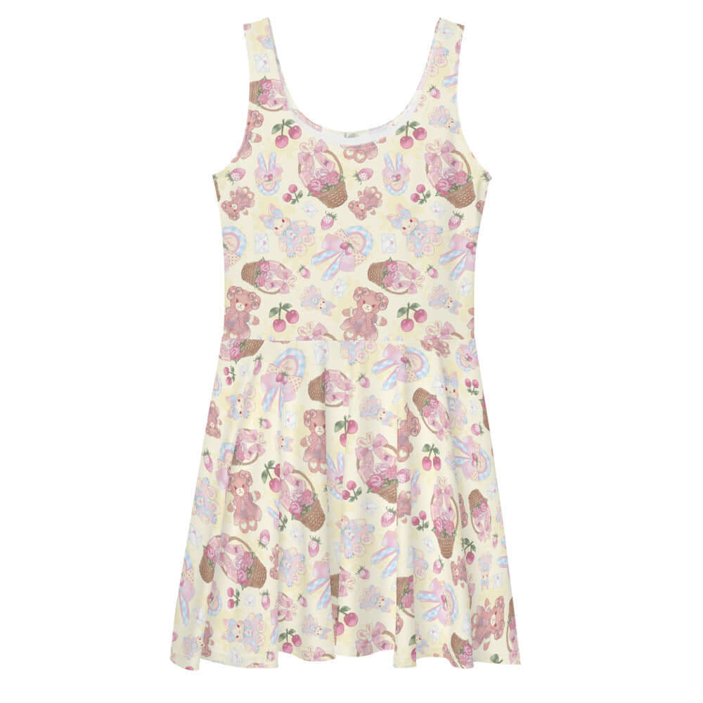 Sweet Teddy Skater Dress featuring vibrant colors and a flared skirt, perfect for showcasing your feminine style.