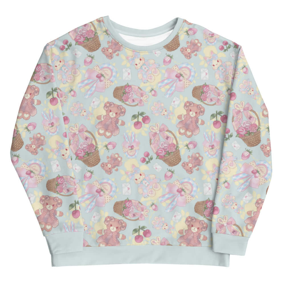 Bright and playful, the Sweet Teddy Sweatshirt showcases cute pastel designs perfect for any outfit.