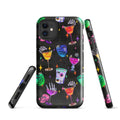 Colorful Monster Party iPhone® Tough Case featuring fun designs, ensuring style and protection for your device all year.