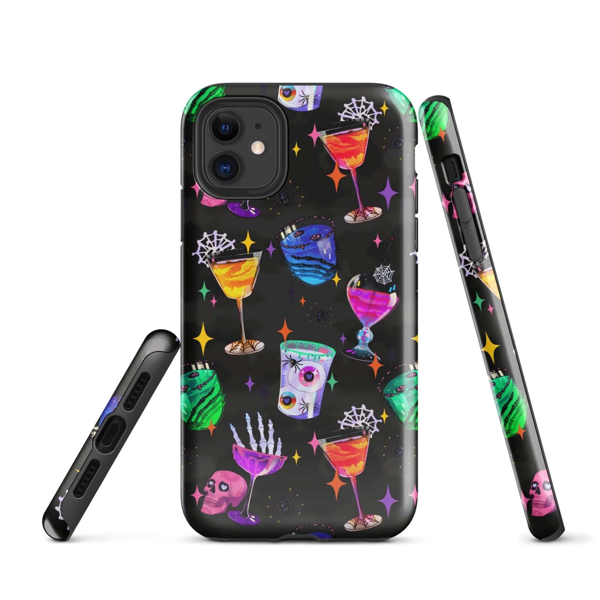 Colorful Monster Party iPhone® Tough Case featuring fun designs, ensuring style and protection for your device all year.
